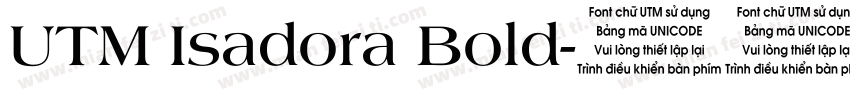 UTM Isadora Bold字体转换